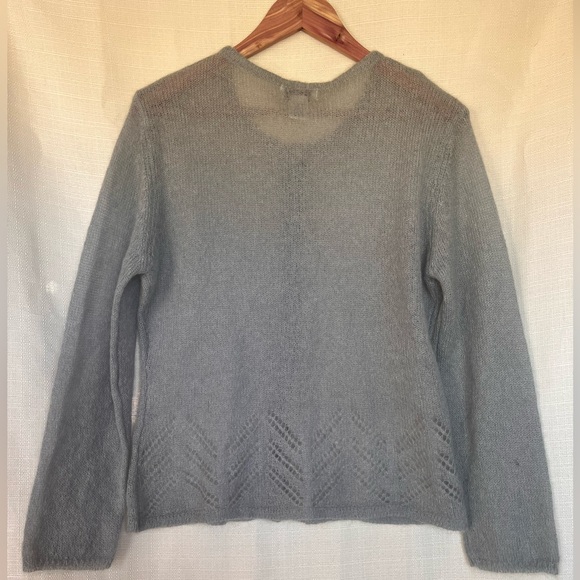 Light Blue Mohair Sweater with cutout detailing - Picture 5 of 5